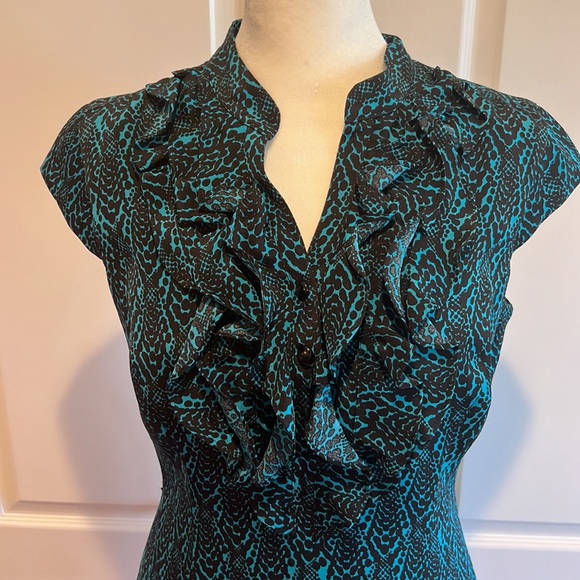 CLASSIQUES ENTIER TEAL SPOTTED DRESS - Picture 2 of 6